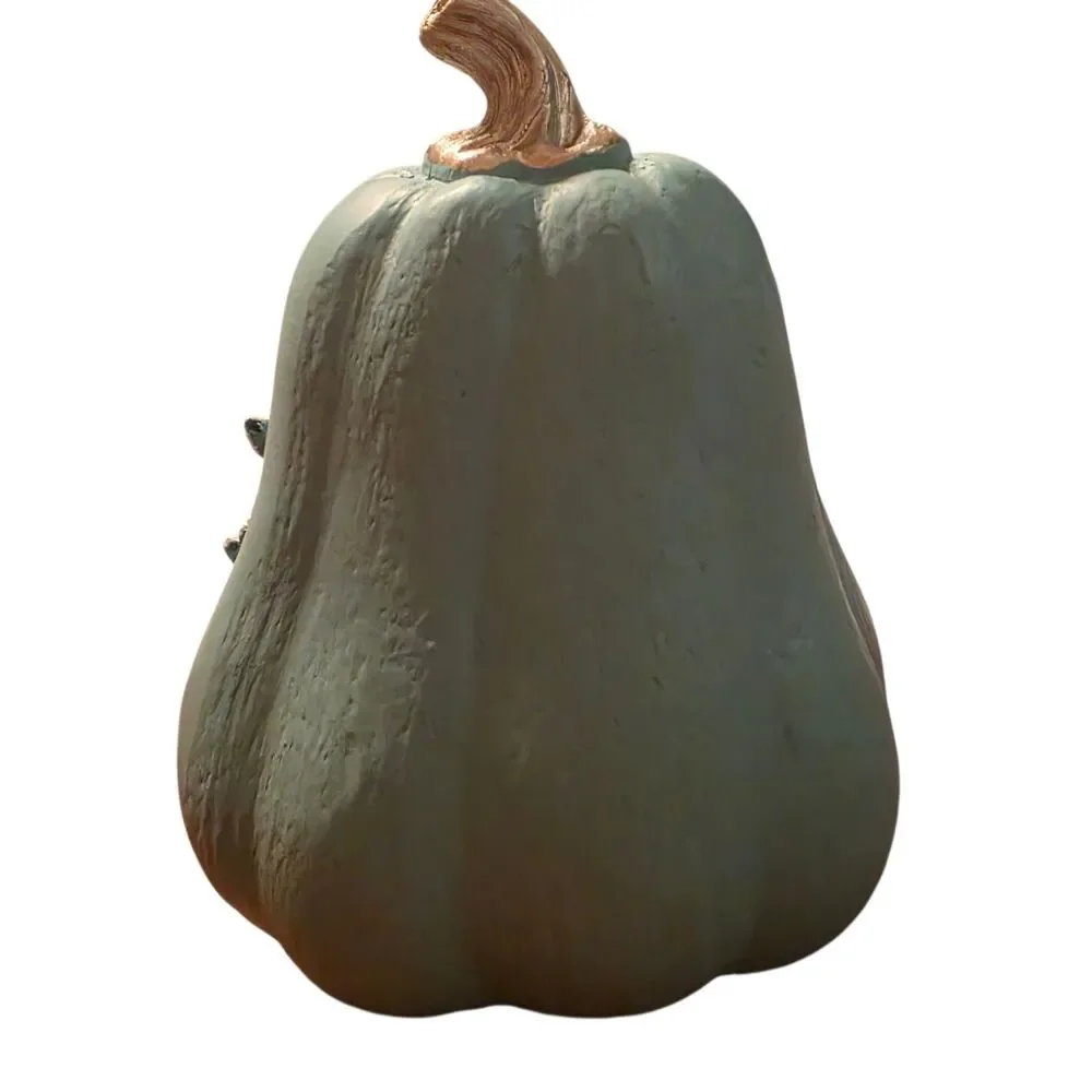 Seashell Costal Beach Fall Pumpkin Nautical Autumn Cottage Decor Beachy Teal